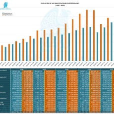 Importaciones Vs Exportaciones 1995-2012 en Euros