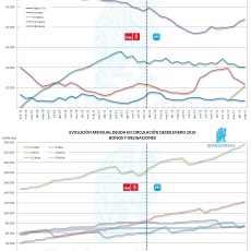 Evolución Mensual Letras y Bonos 05-2013