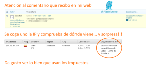 Comentario desde la Junta