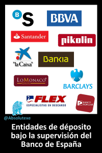Nuevos Bancos bajo supervisión BdE
