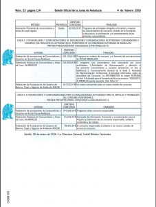 Facua Subvenciones BOJA 2015