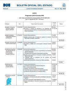 Facua Subvenciones 2009