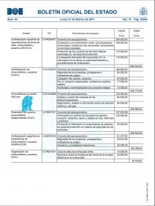 Facua Subvenciones 2010