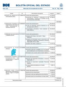 Facua Subvenciones 2014